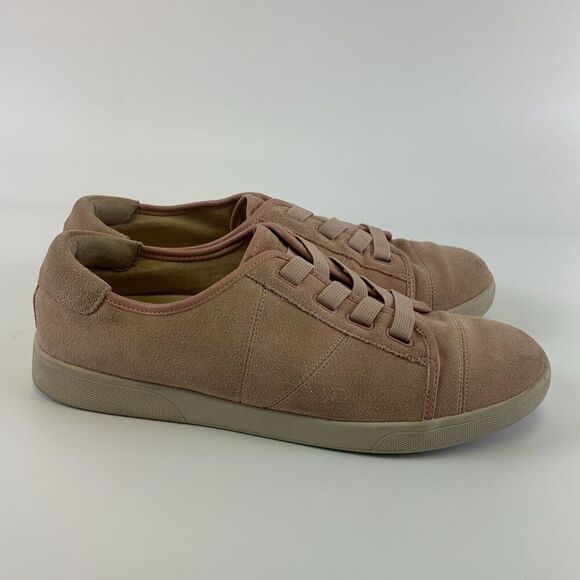 Vionic Jean Suede Sneaker Slip On Pink Comfort Leather No Lace Up Womens 8.5 - Picture 2 of 13
